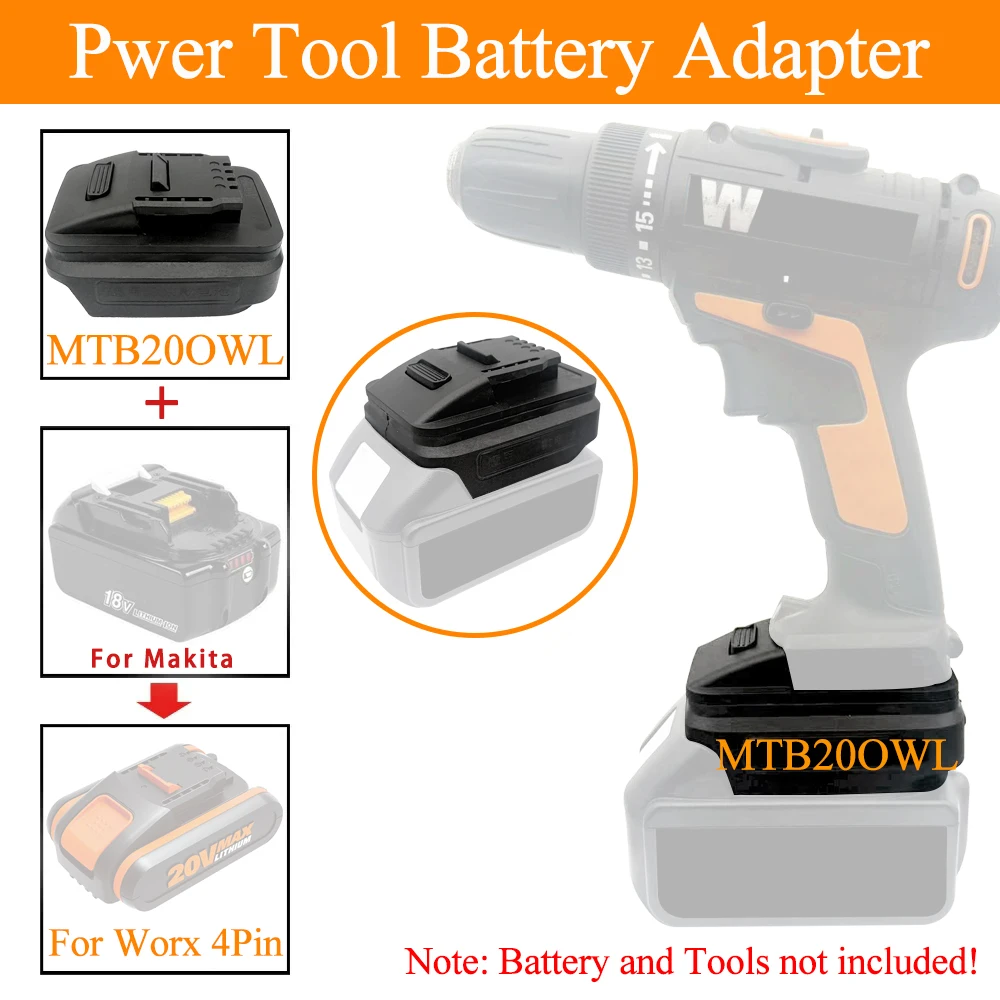 Li-ion Battery Adapter for Mak - Power Tools Orange ulasan dan harga
