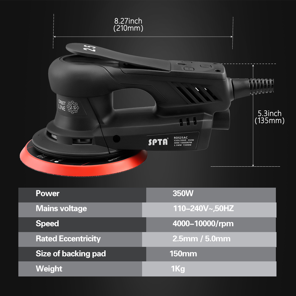 SPTA 350W Electric Car Random  - Power Tools Sander ulasan dan harga