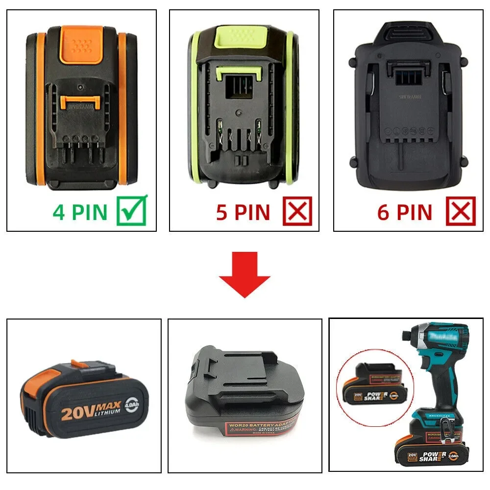 Converter Battery Adapter For  - Power Tools Orange ulasan dan harga