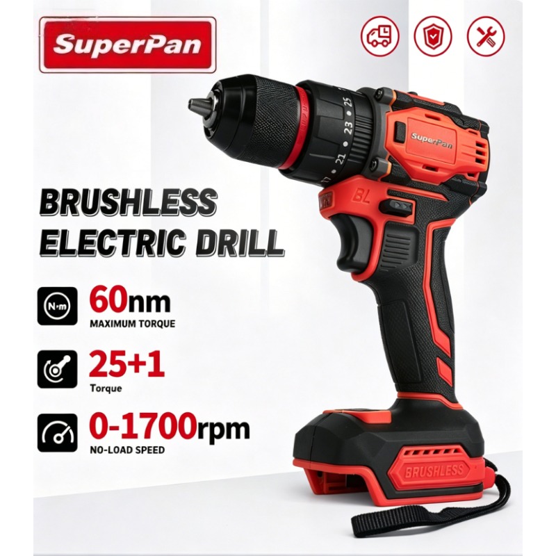 Superpan 60Nm Brushless Cordle - Cordless Drill Driver ulasan dan harga