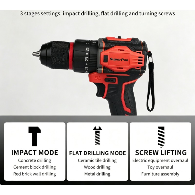 Superpan 60Nm Brushless Cordle - Cordless Drill Driver ulasan dan harga