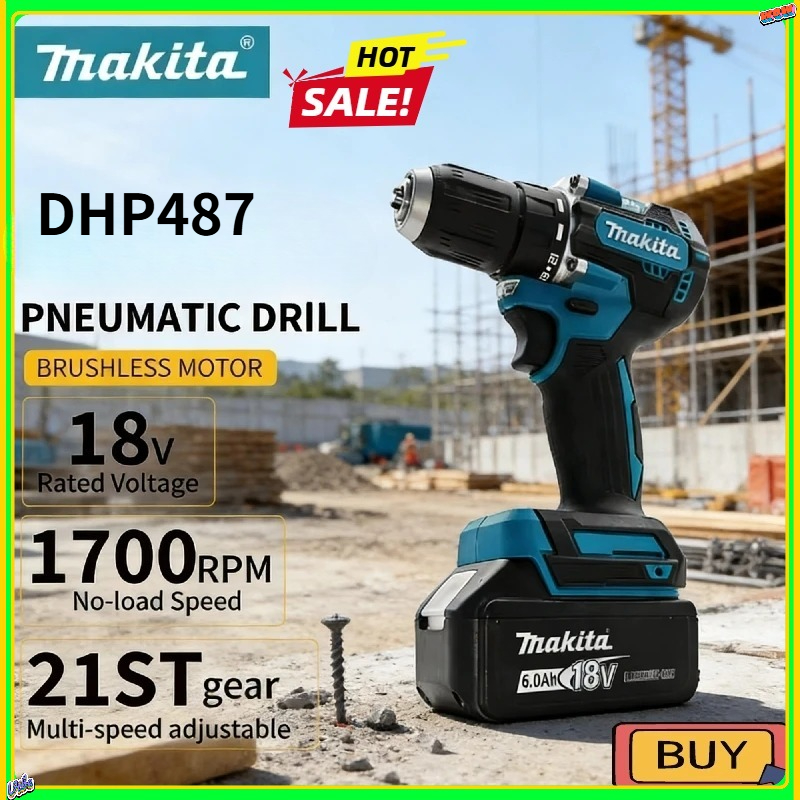 Makita DHP487 LXT Brushless Im - Cordless Drill Driver ulasan dan harga